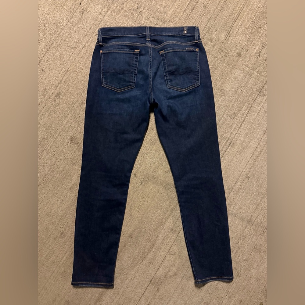 7 For All Mankind Dark Blue Skinny Jeans